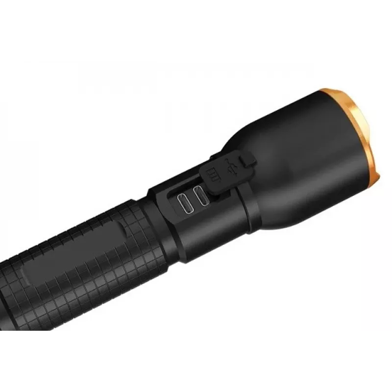 Torcia Duracell DF4000R nera – lampada portatile ricaricabile, design compatto
