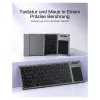 Inateck KB06101_STEEL GRAY Tastiera Home RF Wireless + Bluetooth QWERTZ inglese nera