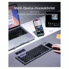 Inateck KB06101_STEEL GRAY Tastiera Home RF Wireless + Bluetooth QWERTZ inglese nera