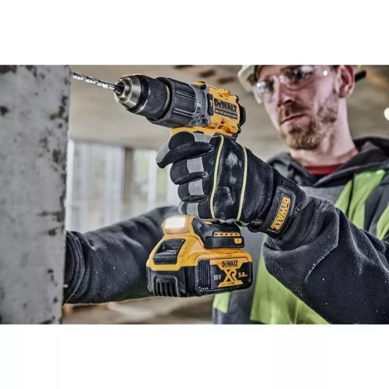 DeWalt DCK2026P2T-QW set combinato DCD805 + DCG405, 18 V XR 2×5,0 Ah nero, giallo