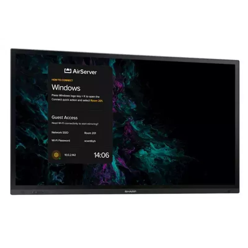 Schermo piatto interattivo Sharp PN-LA862 86 pollici 4K Ultra HD touchscreen nero