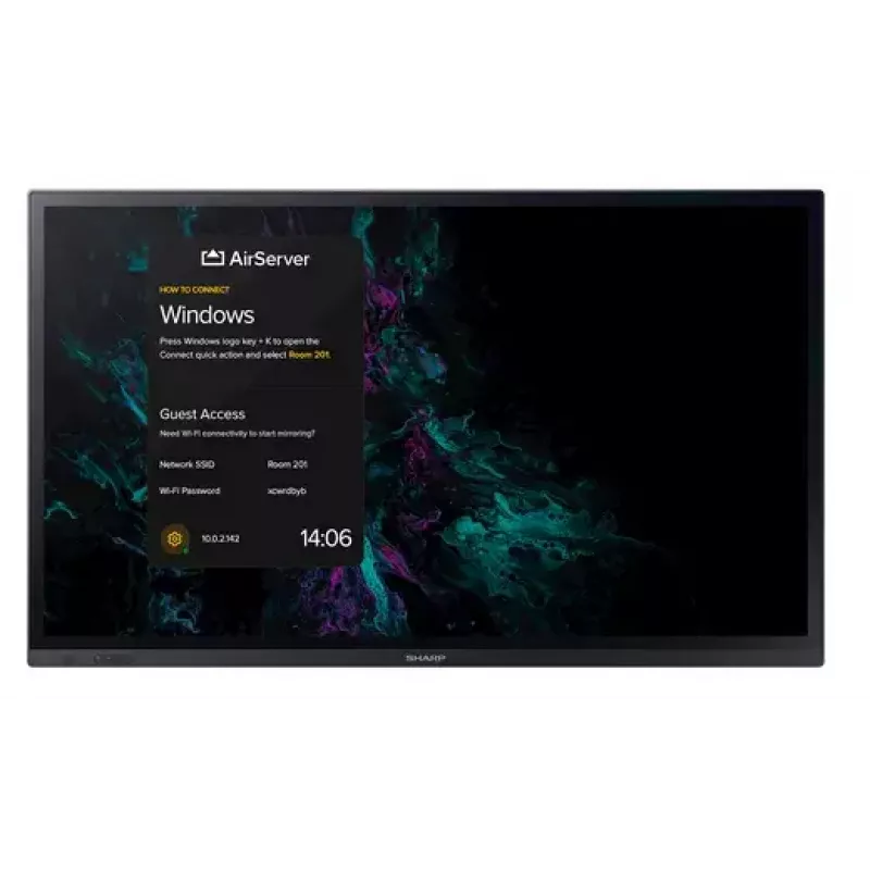 Schermo piatto interattivo Sharp PN-LA862 86 pollici 4K Ultra HD touchscreen nero
