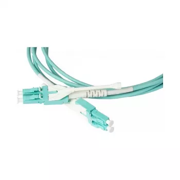 Cavo patch in fibra ottica duplex OM3 (multimodale, 50/125) LC/LC, UNIBOOT, LSZH, polarità reversibile, linguetta di sblocco, 2 m, Good Connections® (LW-U802LC3)