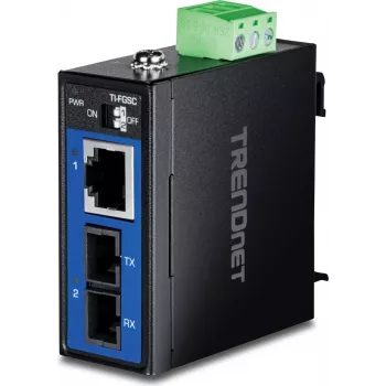 Convertitore multimediale TRENDnet TI-FGSC industriale multimodale SC 1 km - convertitore - fibra ottica (TI-FGSC)