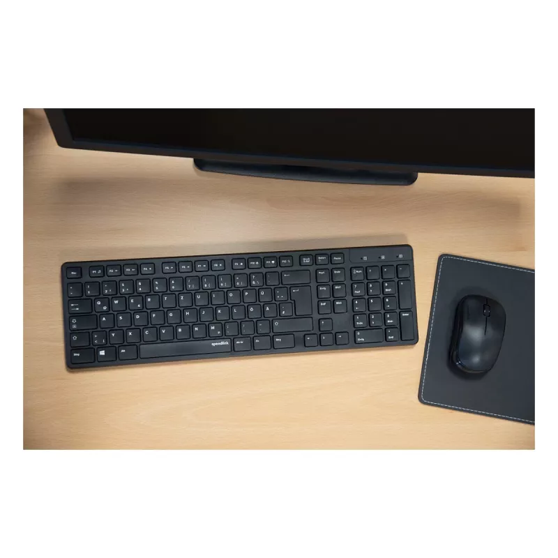Set tastiera e mouse wireless Speedlink SIGNIUM SL-640303-BK nero — layout DE, tastiera e mouse senza fili