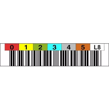 Rotolo di etichette barcode ASTAR LTO8 LTO8100199 intervallo 000100–000199 per cartucce LTO