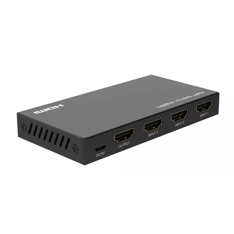 Switch video MicroConnect MC-HDMISWITCH0301-4K 4K 60Hz metallo nero