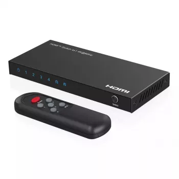 Switch video MicroConnect MC-HDMISWITCH0401-4K 4K 60Hz metallo nero