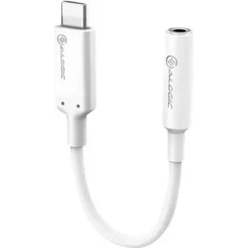 ALOGIC Elements Pro - adattatore da USB-C a jack audio - USB-C maschio a mini jack femmina - 10 cm - bianco - chip attivo (ELPC35A-WH)