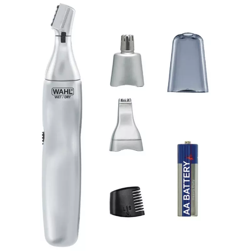 Trimmer di precisione Wahl 3 in 1 per orecchie, naso e sopracciglia, argento