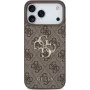 GUESS Hard Cover 4G Big Metal Logo marrone, per Apple iPhone 17 Pro Max, GUHCP17X4GMGBR