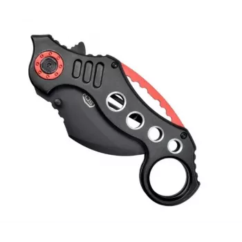 Karambit da tasca SCK K29 – lama fissa, manico nero-rosso