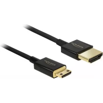 Cavo HDMI DeLOCK 85118 0,25 m HDMI Type-A su Type-C nero