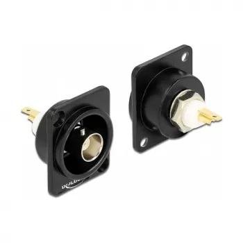 Connettore femmina BNC DELOCK 86788, nero, 26×31,4×31 mm