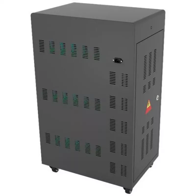 Carrello portatile per gestione dispositivi Alcasa PCT01-A30S nero USB 2,4A