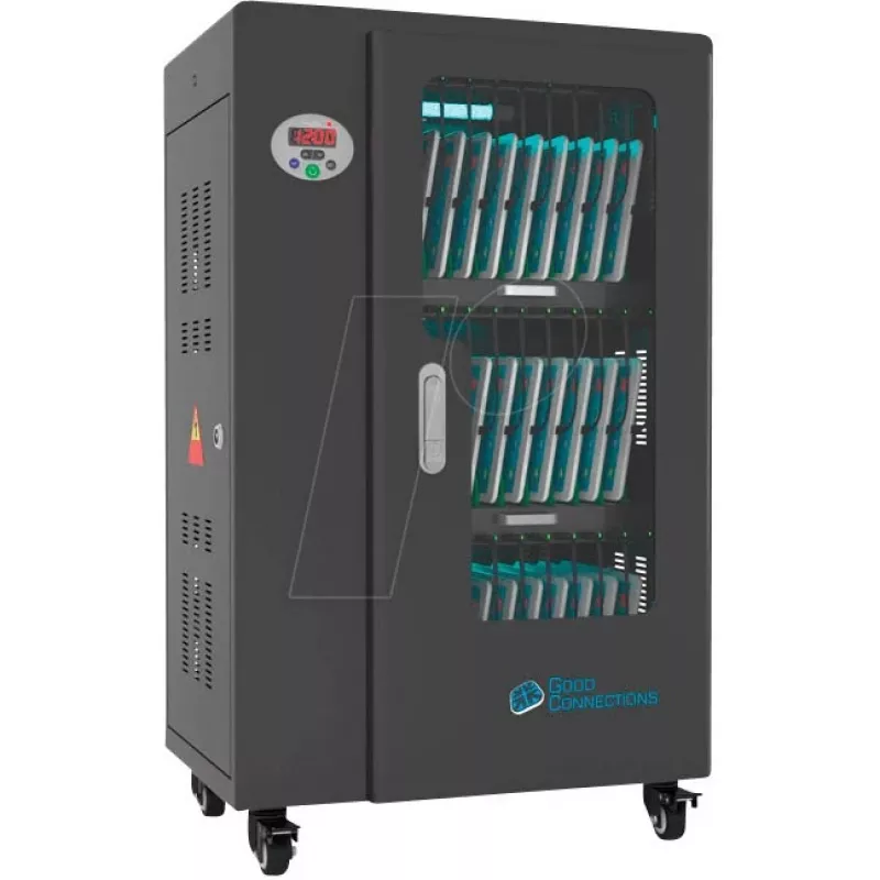 Carrello portatile per gestione dispositivi Alcasa PCT01-A30S nero USB 2,4A