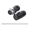 Connettore per cavo Alcasa IC01-20P202 S1 corrente 2 poli nero