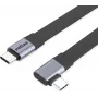 Cavo ROLINE USB4-2.0 (80 Gbit/s), piatto ST/ST, dritto-90° angolato, 0,13 m (11.02.9099)