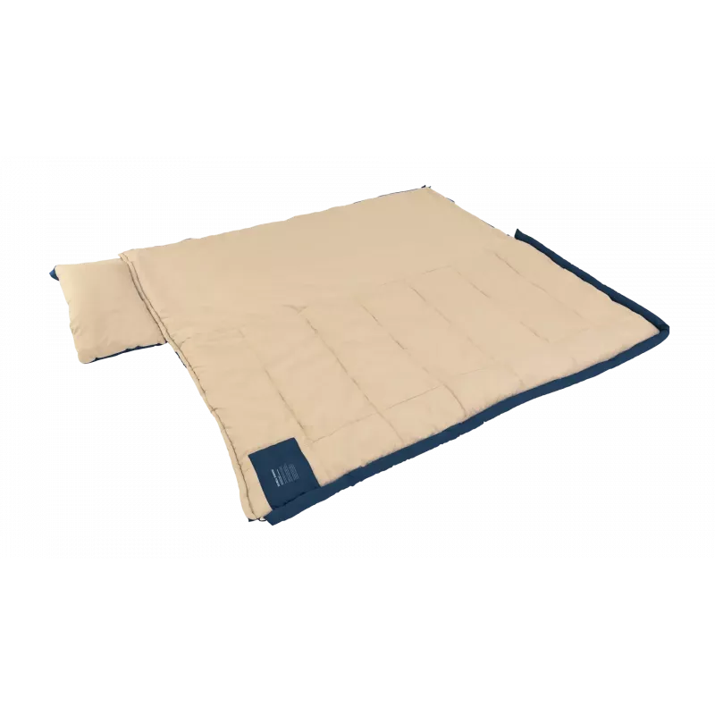 Sacco a pelo Outwell Contour Lux 190 cm, sintetico, zip a sinistra, blu profondo
