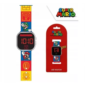 Orologio digitale LED per bambini Super Mario GSM4236 di Euroswan con calendario