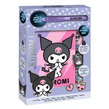 Diario con penna magica Kuromi di Kids Euroswan — diario per bambini con inchiostro cancellabile e copertina a tema