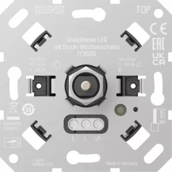 Dimmer rotativo Jung LED 1735 DD con interruttore a pressione deviatore 1 (1735DD)