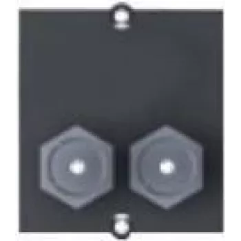 Bachmann modulo custom - faceplate modulare snap-in - spina F X 2 - nero (917.117)