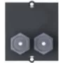 Bachmann modulo custom - faceplate modulare snap-in - spina F X 2 - nero (917.117)