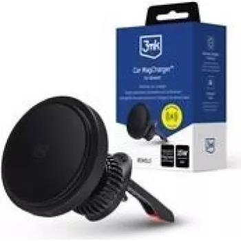 Supporto magnetico per auto 3MK Car MagCharger – supporto magnetico per cellulare per auto, caricabatterie wireless universale compatibile con dispositivi MagSafe