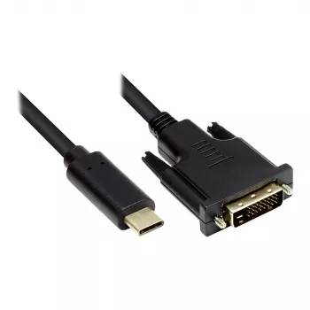 Adattatore per cavo video Alcasa GC-M0110 2 m USB Type-C DVI-D nero (GC-M0110)