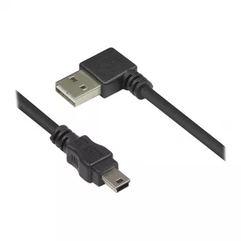 Cavo di collegamento Good Connections USB 2.0 EASY connettore maschio A su connettore maschio Mini-B - angolato - nero - 0,5 m