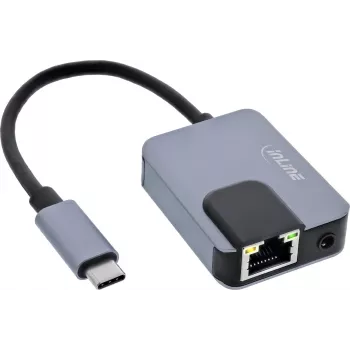 Adattatore di rete InLine 33382I — Gigabit Ethernet, USB-C 3-in-1 (Ethernet, audio, PD)