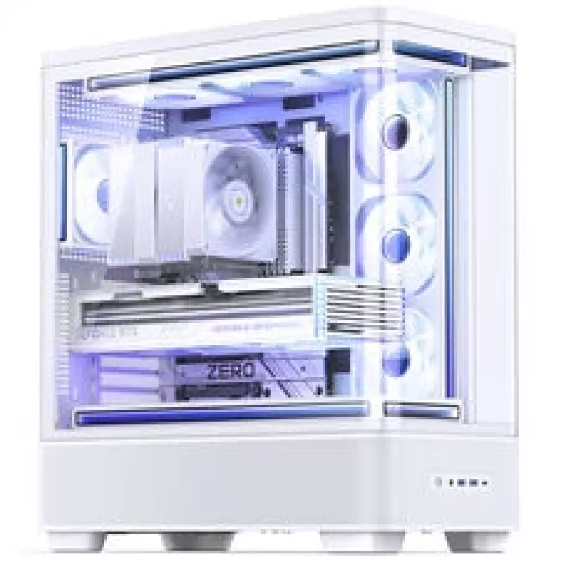 Case Jonsbo TK-5, midi tower, ATX, vetro temperato – bianco