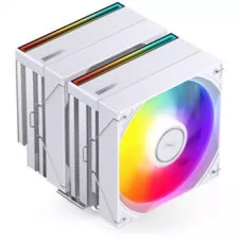Dissipatore CPU Jonsbo CB80 dual tower con 2 ventole PWM ARGB da 120 mm — bianco