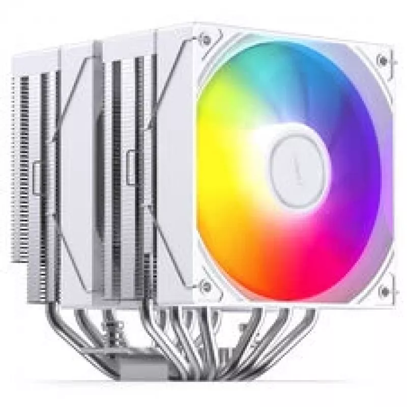 Dissipatore CPU Jonsbo CB80 dual tower con 2 ventole PWM ARGB da 120 mm — bianco