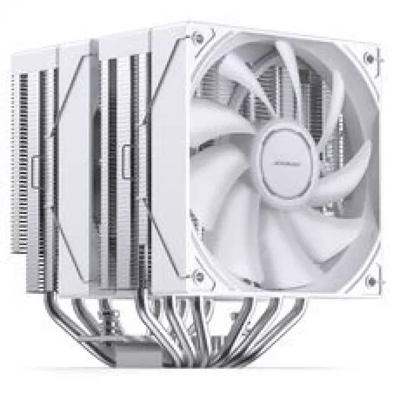 Dissipatore CPU Jonsbo CB80 dual tower con 2 ventole PWM ARGB da 120 mm — bianco