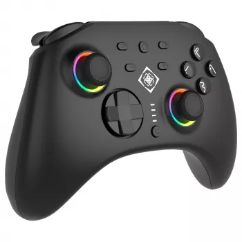 Gamepad Deltaco GAM-198 nero — Bluetooth e USB (Type-C) per Nintendo Switch, Switch 2, Switch OLED, Android, PC