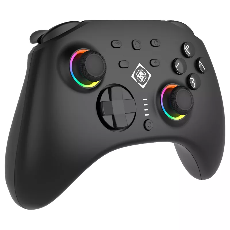 Gamepad Deltaco GAM-198 nero — Bluetooth e USB (Type-C) per Nintendo Switch, Switch 2, Switch OLED, Android, PC