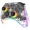 Gamepad Deltaco Gaming GAM-198-T trasparente Bluetooth/USB USB-C per Nintendo Switch, Switch 2, Switch OLED, Android, PC