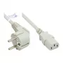 Cavo di alimentazione spina Schuko tipo E+F (CEE 7/7, angolata) a C13 (dritta), grigio, 1,00 mm², 3 m, Good Connections® (P0130-GR030)