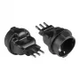 Adattatore di rete spina italiana tipo L (CEI 23-16, dritta) a presa Schuko tipo F (CEE 7/3, dritta), nero, Good Connections® (PA-6502S)