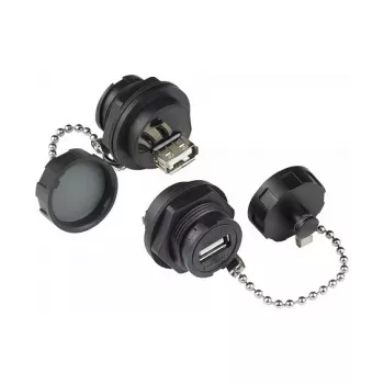 Good Connections IC04-U205 - USB A - nero - connettore femmina - dritto - polibutilentereftalato (PBT) - polivinilcloruro (PVC) - IP65 - IP67