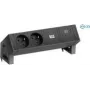 Bachmann 902.964 DESK2 multipresa, nero (RAL9005), 2x Schuko, 1x USB-C 60 W