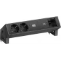 Bachmann DESK 2 multipresa, 2x Schuko, 1x USB-C 30W, nero