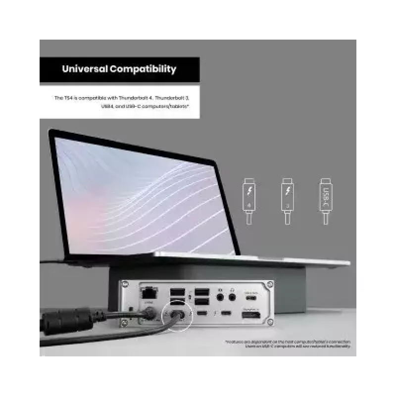 CalDigit TS4 grigio hub USB 98W Power Delivery 100000 Mbit/s Ethernet