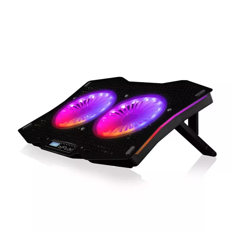 Pad di raffreddamento Modecom MC-CF18 RGB 45,7 cm 2 ventole nero