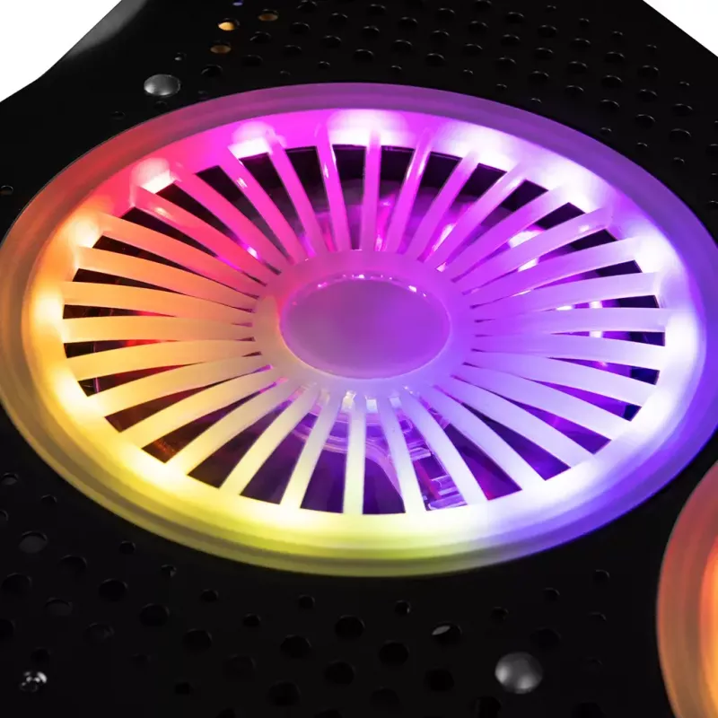 Pad di raffreddamento Modecom MC-CF18 RGB 45,7 cm 2 ventole nero