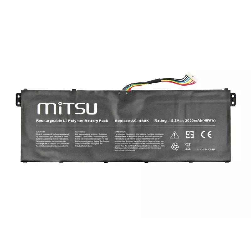 Batteria MITSU BC/AC-E3 per laptop Acer 2200 mAh 33 Wh 15,2 V