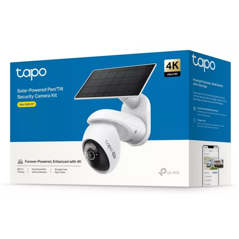 TP-Link Tapo kit telecamera di sicurezza orientabile/alimentata a energia solare