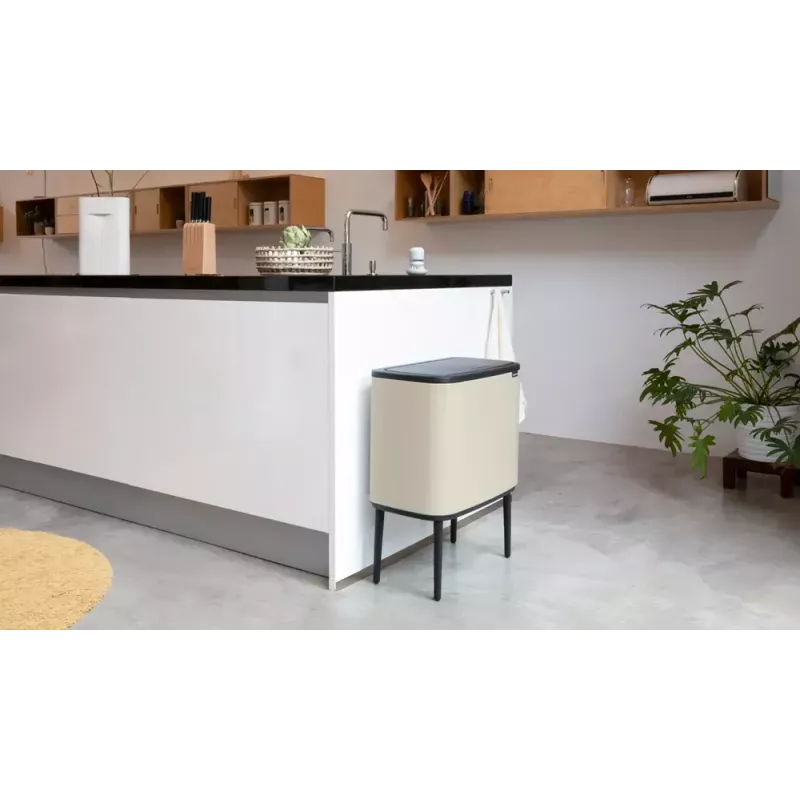 Brabantia Bo Touch Bin 34 L 2 cestini beige larghezza 540 mm profondità 312 mm altezza 680 mm